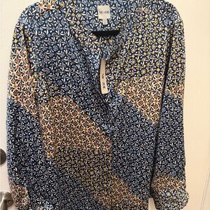 NIC+ZOE Women's Multicolor Geometric Blouse